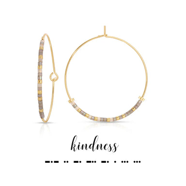 Dot & Dash Jewelry - Earrings Kindness Hoop Dot & Dash Earrings