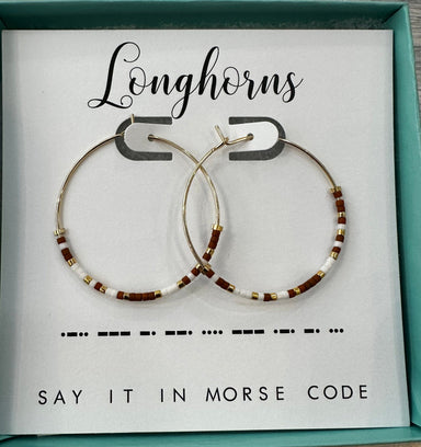 Dot & Dash Jewelry - Earrings Longhorns Dot & Dash Earrings
