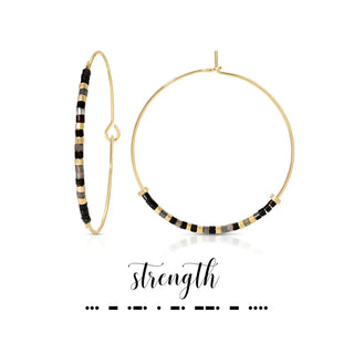 Dot & Dash Jewelry - Earrings Strength Hoop Dot & Dash Earrings