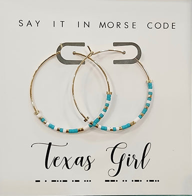 Dot & Dash Jewelry - Earrings Texas Girl Dot & Dash Hoop Earrings