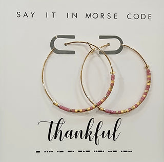Dot & Dash Jewelry - Earrings Thankful Dot & Dash Hoop Earrings