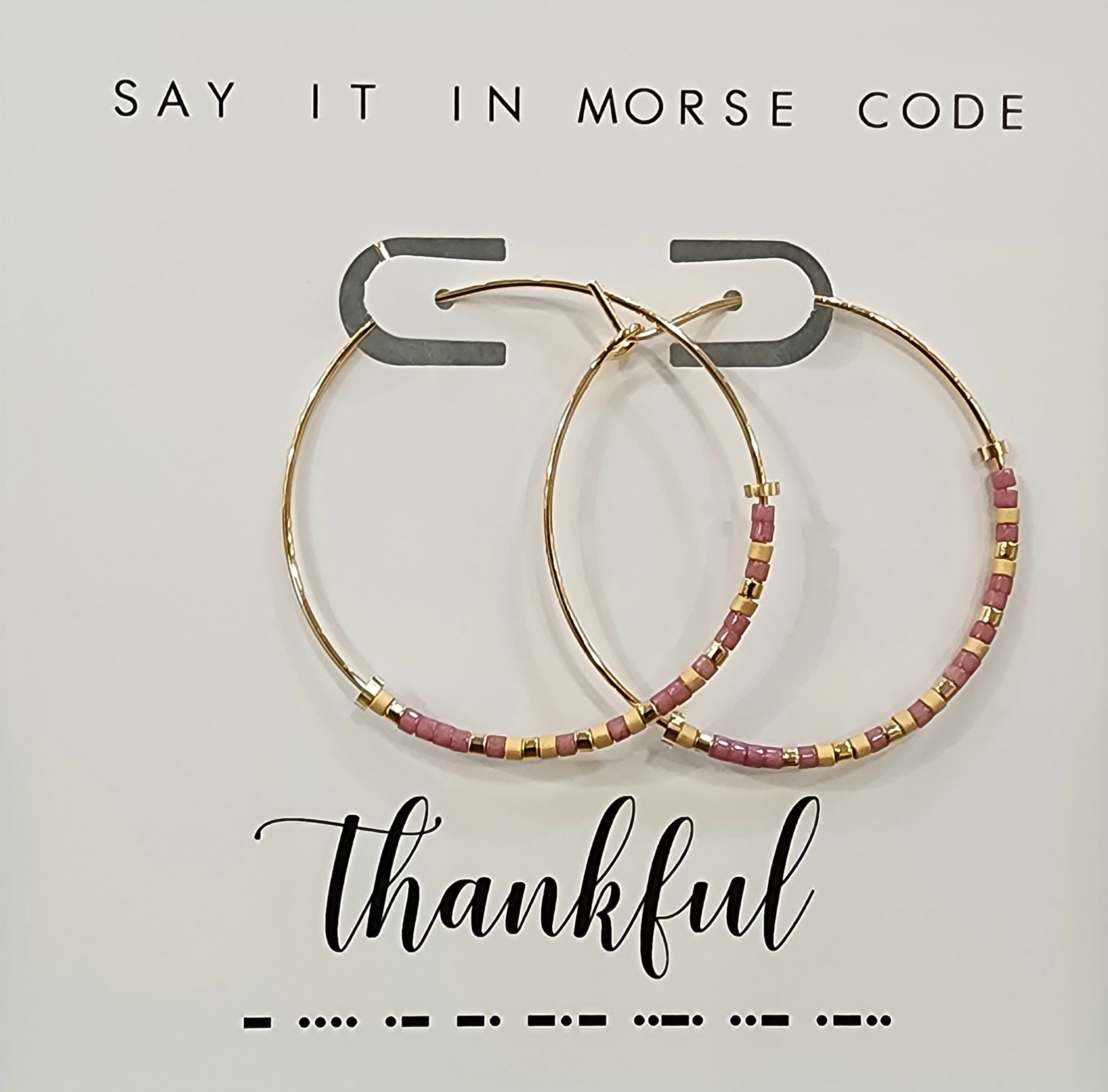 Dot & Dash Jewelry - Earrings Thankful Dot & Dash Hoop Earrings