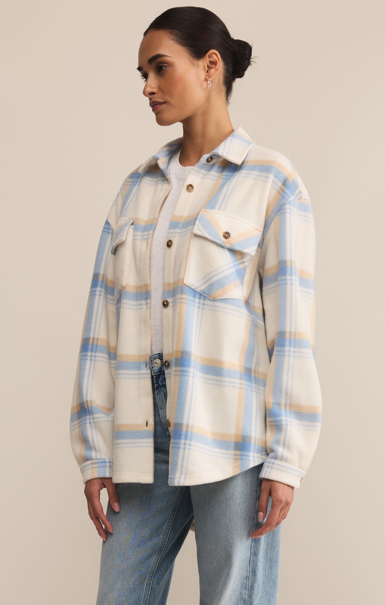 Hiker Two Toned Fleece Jacket Crystal