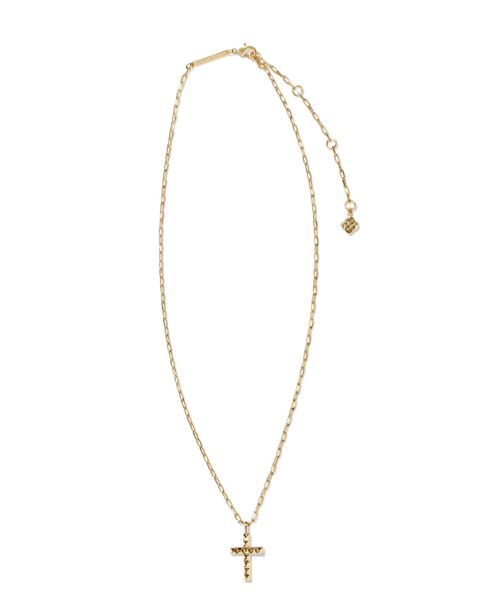 Jada Cross Short Pendant Necklace Gold