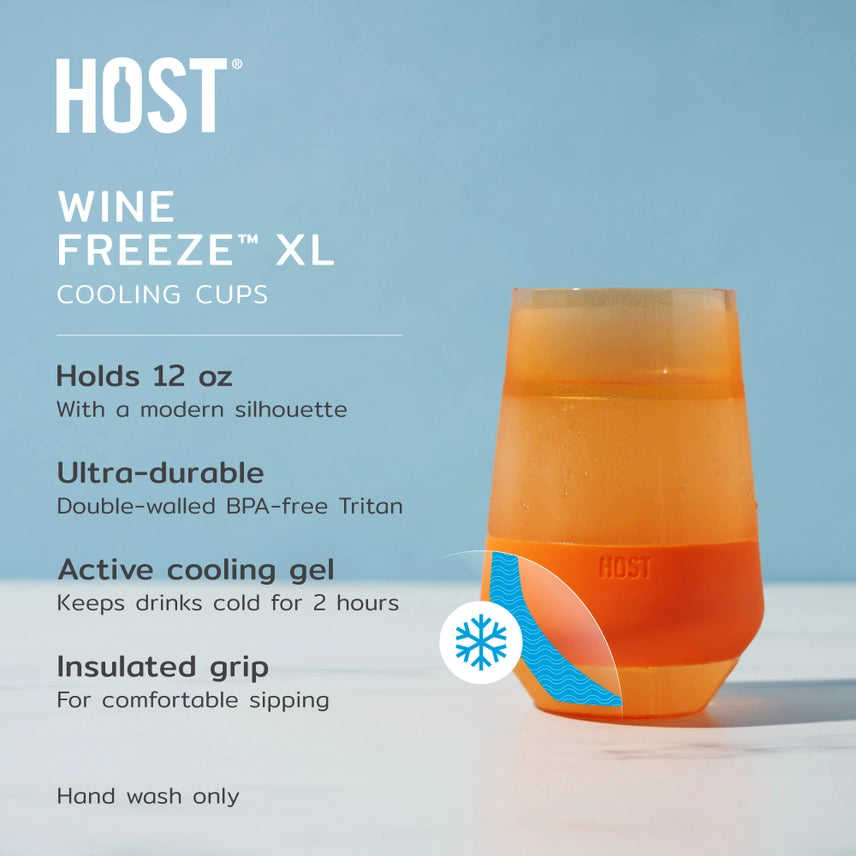 Xlg Wine Freeze Cooling Cups Vivid Colors