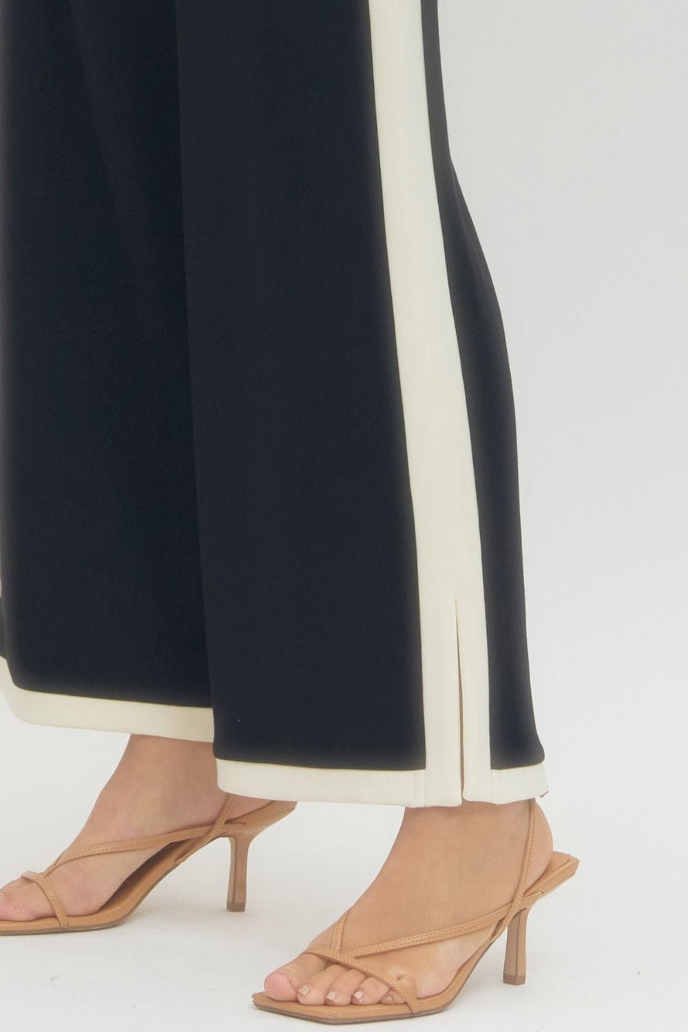 Entro Bottoms - Pants Knit Pant w/Contrast Trim On Side & Hem