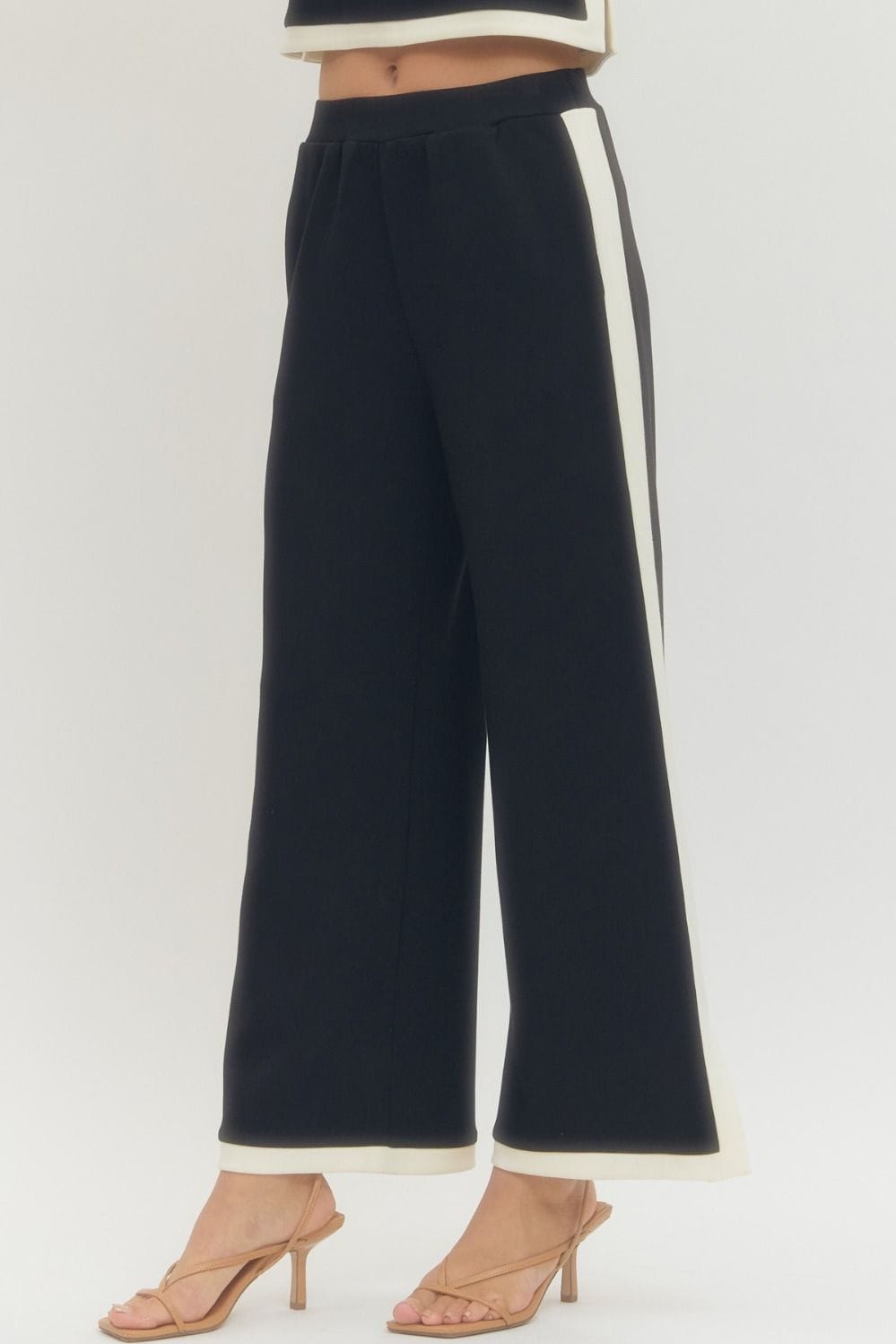 Entro Bottoms - Pants Sm Knit Pant w/Contrast Trim On Side & Hem