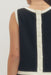 Entro Tops - Tank Top Sleeveless Knit Top w/Contrast Trim