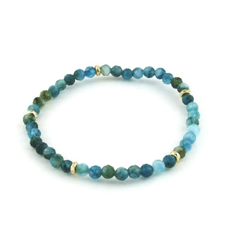 Erimish Jewelry - Bracelets 14K Gold Filled Blue Phosphate Gemstone Bracelet 4MM