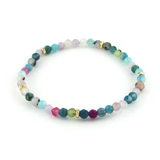 Erimish Jewelry - Bracelets 14K Gold Filled Blue Tourmaline Gemstone Bracelet 4MM