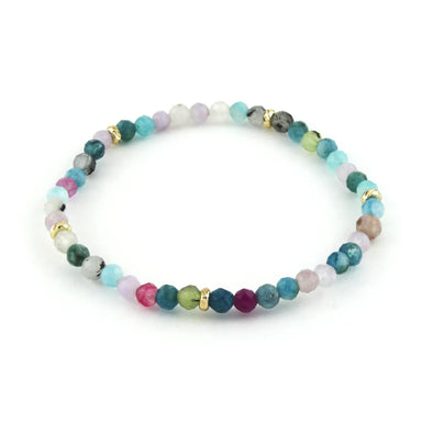 Erimish Jewelry - Bracelets 14K Gold Filled Blue Tourmaline Gemstone Bracelet 4MM