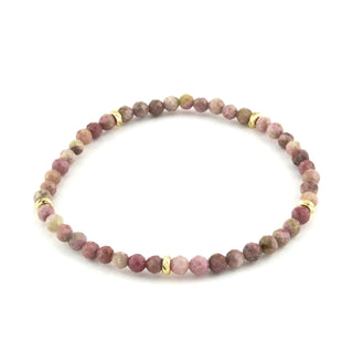 Erimish Jewelry - Bracelets 14K Gold Filled Mahogany Grain Gemstone Bracelet 4MM
