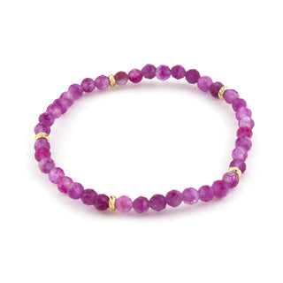 Erimish Jewelry - Bracelets 14K Gold Filled Thunderbolt Quartz Gemstone Bracelet 4MM