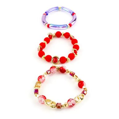 Erimish Jewelry - Bracelets Aspen Red Starter Stack