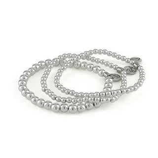 Erimish Jewelry - Bracelets Aurora Beaded Bracelet Set Silver