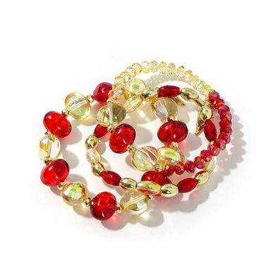 Erimish Jewelry - Bracelets Sammy Jo Starter Stack Stretch Bracelets Red