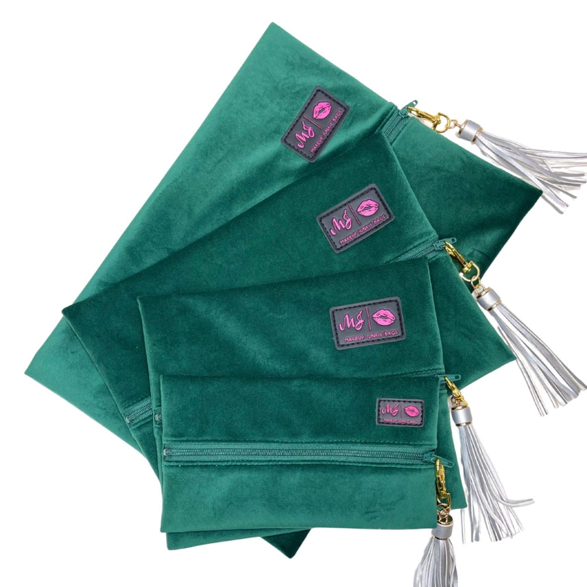 Makeup Junkie Bags 4 sizes - Emerald