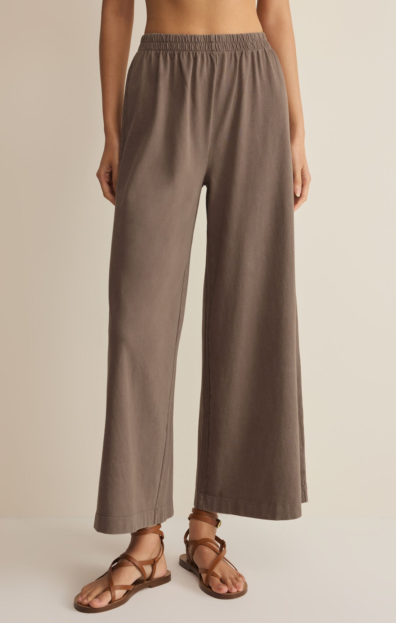 Scout Jersey Crop Flare Pant Perfectly Taupe