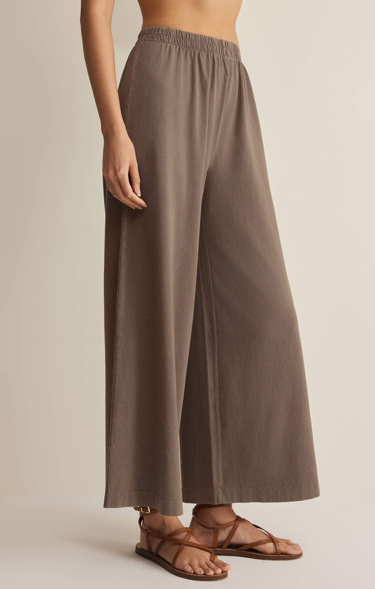 Scout Jersey Crop Flare Pant Perfectly Taupe