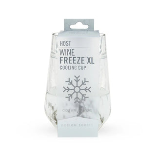 Host Home - Drinkware Xlg Wine Freeze Cooling Cups Black Swirl