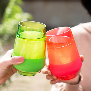 Host Home - Drinkware Xlg Wine Freeze Cooling Cups Vivid Colors