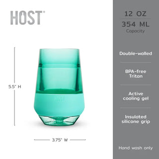 Host Home - Drinkware Xlg Wine Freeze Cooling Cups Vivid Colors