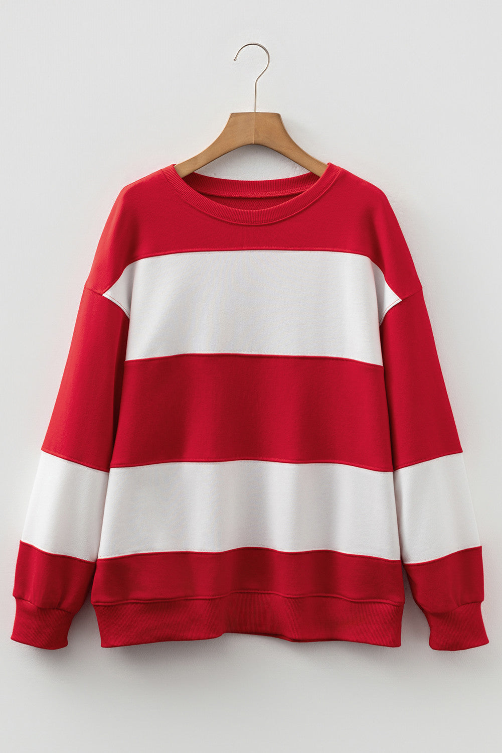 Red Colorblock Stripe Sweatshirt RTS