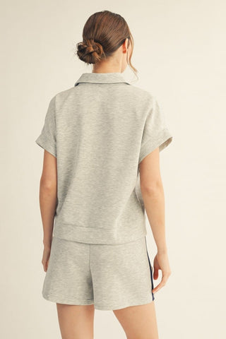 Jodifl Sets Color Band Accent Casual Top & Shorts Sets