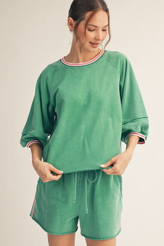 Jodifl Sets Color Band Edge Detail Washed Set