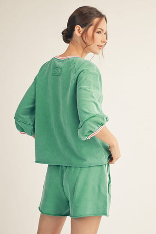 Jodifl Sets Color Band Edge Detail Washed Set