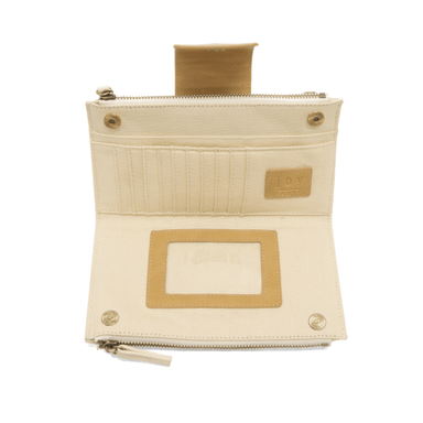 Joy Susan Accessories - Handbags Camryn Color Block Wallet Crossbody White/Tan