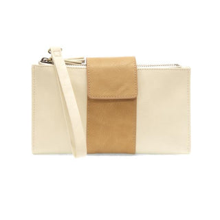 Joy Susan Accessories - Handbags Camryn Color Block Wallet Crossbody White/Tan