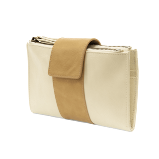 Joy Susan Accessories - Handbags Camryn Color Block Wallet Crossbody White/Tan