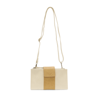 Joy Susan Accessories - Handbags Camryn Color Block Wallet Crossbody White/Tan