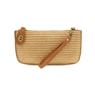 Joy Susan Accessories - Handbags Tan Solid Crossbody or Wristlet Clutch - Straw More Colors