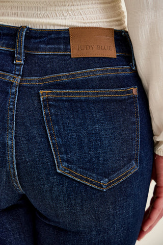 Judy Blue Bottoms Mid-Rise Petite Dark Wash Bootcut Jeans