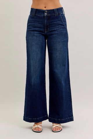 Judy Blue Bottoms - Pants High-Rise Trouser Wide Leg Jeans
