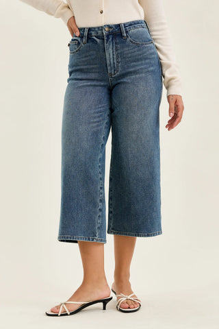 Judy Blue Bottoms - Pants High Waist Wide Leg Crop Jeans