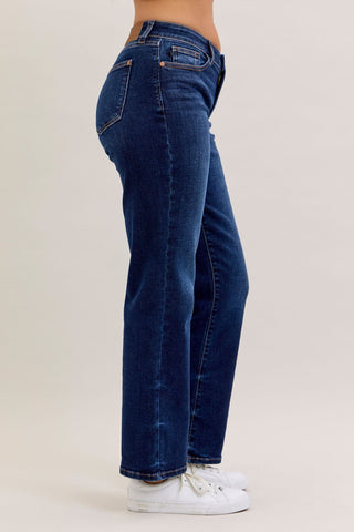 Judy Blue Bottoms - Pants Mid-Rise Straight Jeans - Short