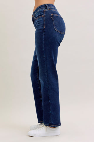 Judy Blue Bottoms - Pants Mid-Rise Straight Jeans - Short