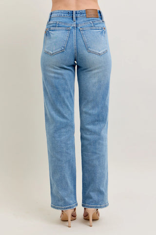 Judy Blue Bottoms - Pants Mid-Rise Tummy Control Straight Leg Vintage Wash