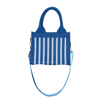 Katydid Accessories - Handbags Blue Striped Structured Mini Tote Purse