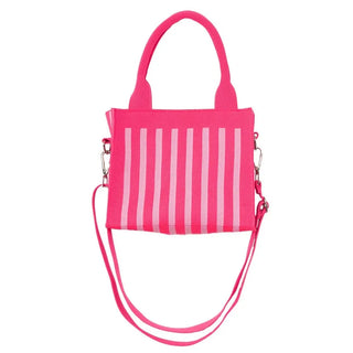 Katydid Accessories - Handbags Hot Pink Striped Structured Mini Tote Purse