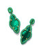 Kendra Scott Accessories Abbie Enamel Frame Statement Earring Gold Emerald Illusion