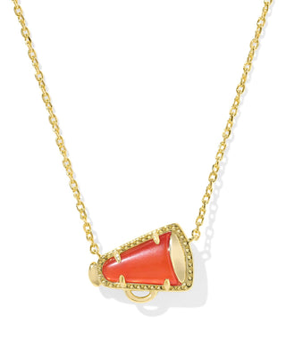 Kendra Scott Accessories Cheer Short Pendant Necklace Gold Papaya MOP