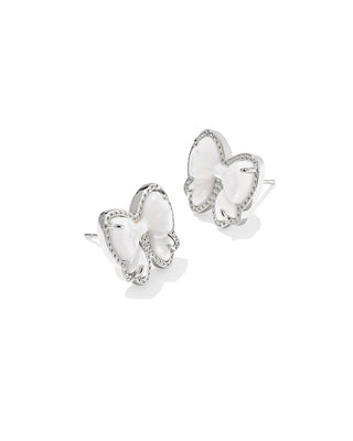 Kendra Scott accessories-earrings Haley Silver Bow Stud Earrings Ivory MOP
