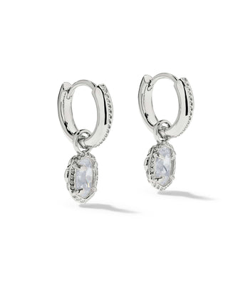 Kendra Scott accessories-earrings Mini Ellie Luxe Silver Huggie Earrings