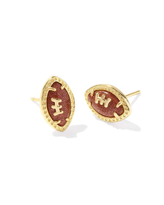 Kendra Scott Accessories Football Stud Earring Gold Orange Goldstone