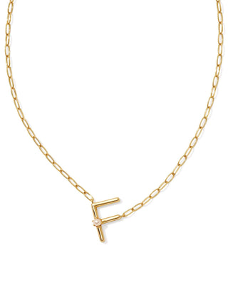 Kendra Scott Accessories Sale Pearl Letter F Pendant Necklace Gold White Pearl