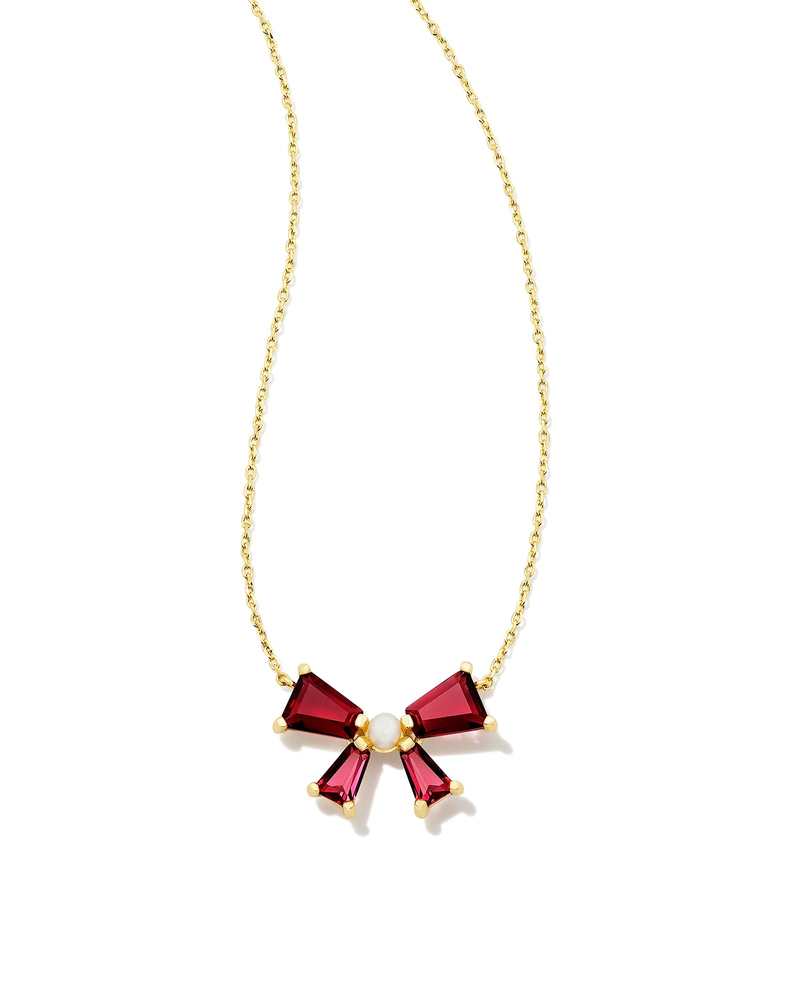Blair Bow Necklace Red Mix